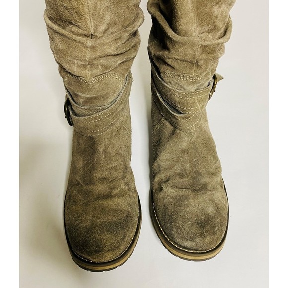 Clarks Tan Suede Combat & Moto Boots - Picture 4 of 10